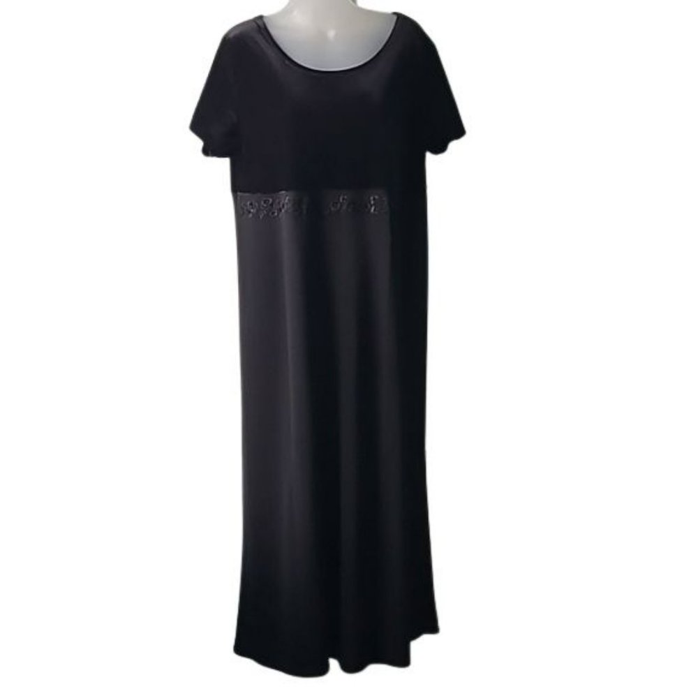 Liz Claiborne Collection Petite L| Velvet Top Empire Waist Evening Dress | NWOT